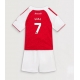 Arsenal Bukayo Saka #7 Replica Home Stadium Kit for Kids 2025-26 Short Sleeve (+ pants)